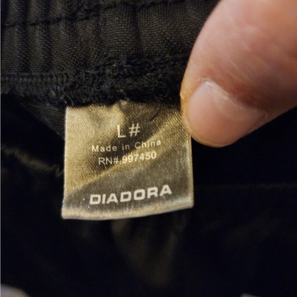 Diadora vintage black track pants size mens large - Picture 4 of 4